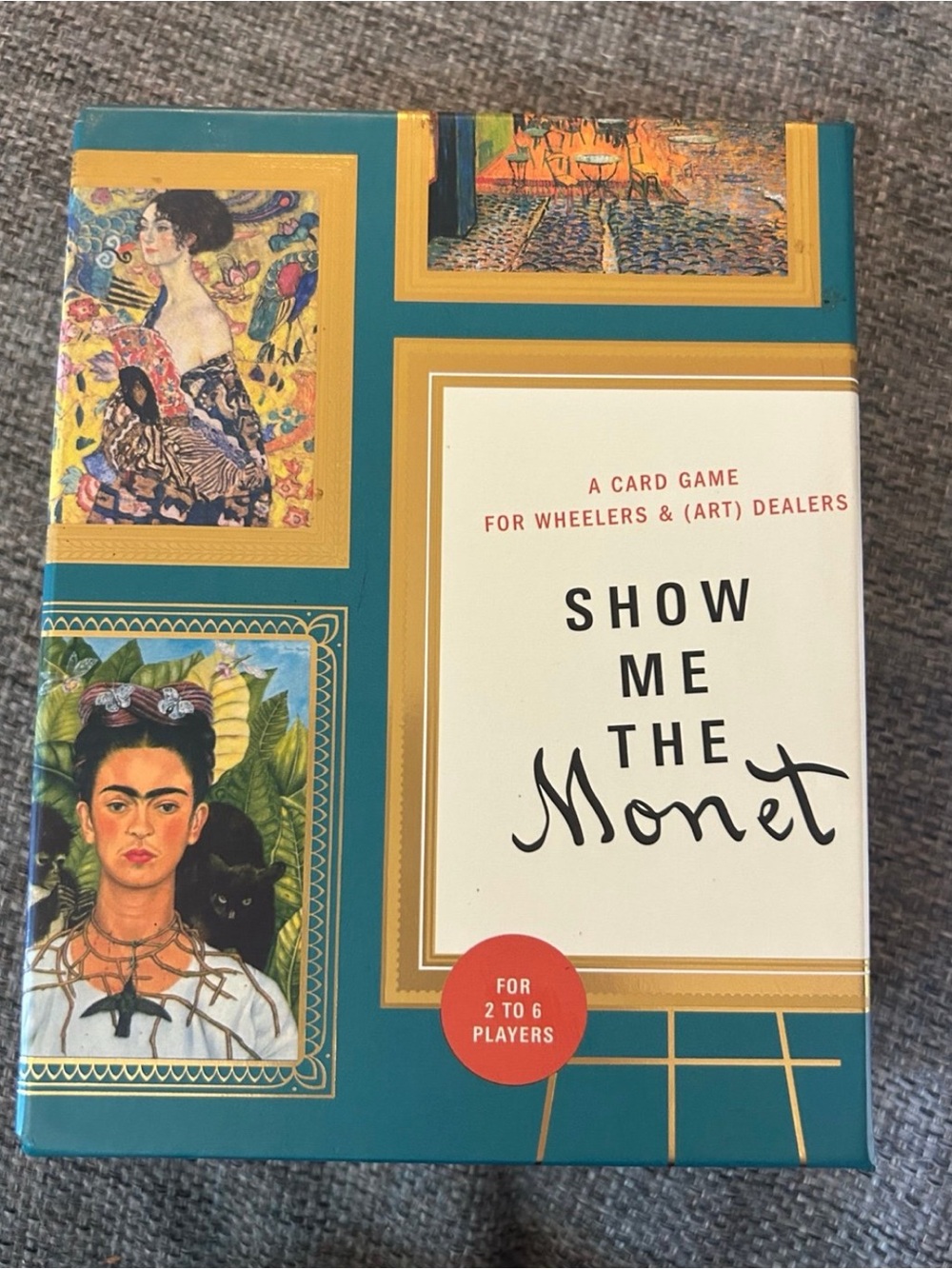 Show Me The Monet Card Game - Teal & Gold Box